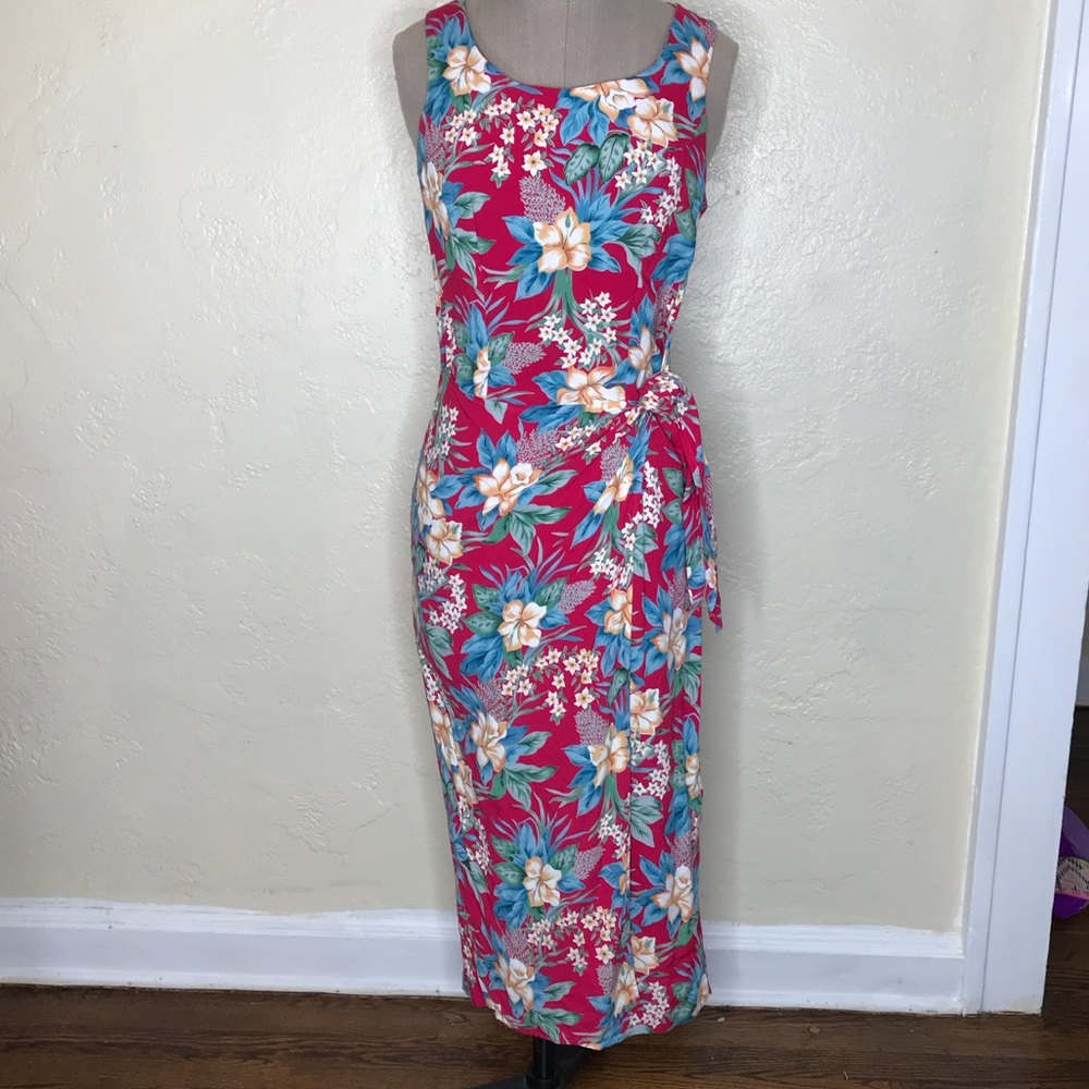 Floral wrap around dress